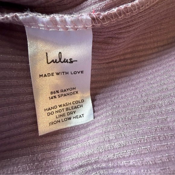 Lulu's Lavender One-shoulder Ribbed Dress L - Picture 10 of 10